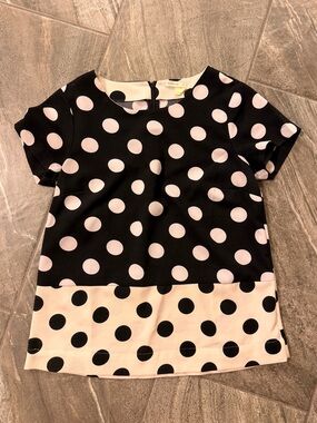 Polka Dot Short Sleeve Top